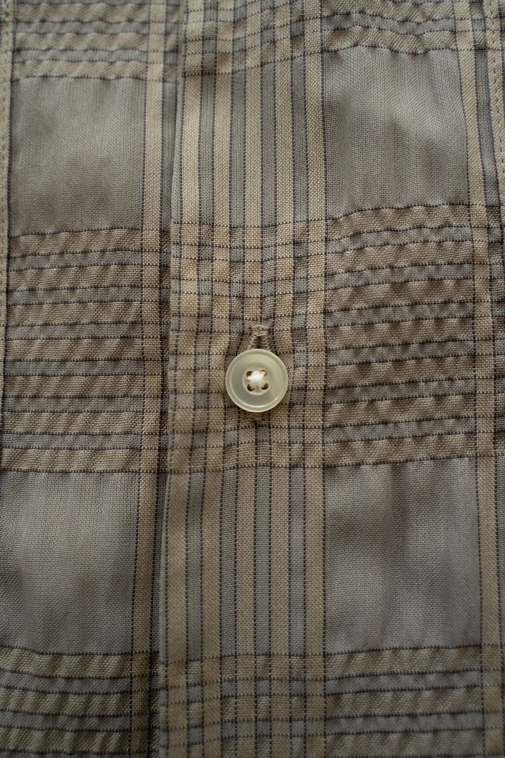 【ラスト1点】【25SS】Sheer Plaid H/S SH / シアーチェックハーフスリーブシャツ (BEIGE)