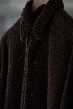 【ラスト1点】【26SS】Feather Lace Shirt/フェザーレースシャツ(BROWN)