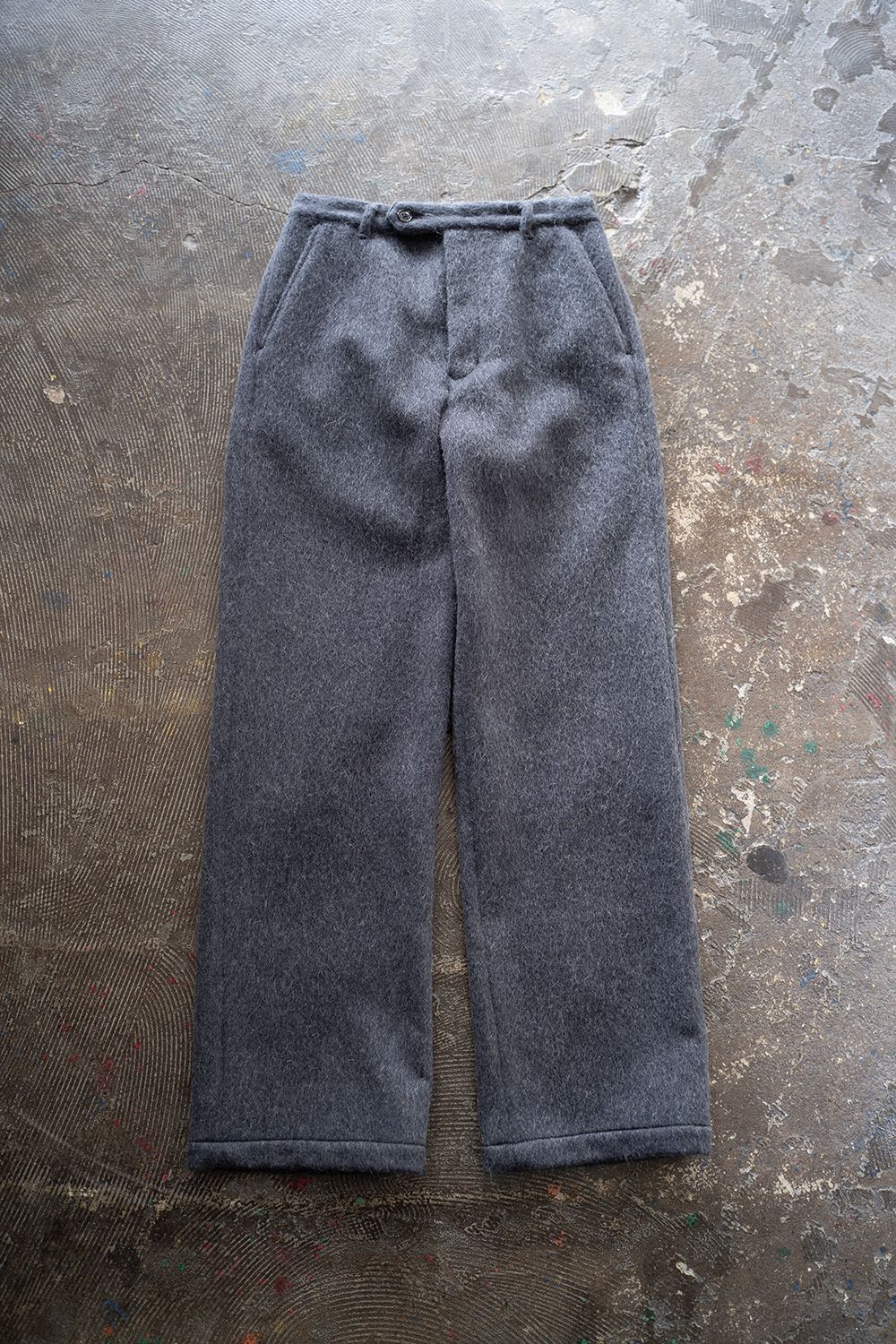 【25AW】Mohair Shaggy Tapered Pants/モヘアシャギーテーパードパンツ(CHARCOAL)