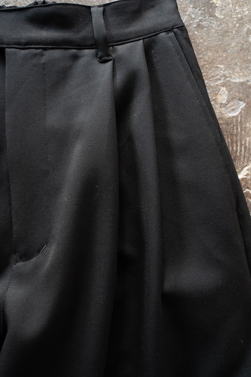 【ラスト1点】【25SS】2Tuck Wide Easy Pants/2タックワイドイージーパンツ(BLACK)