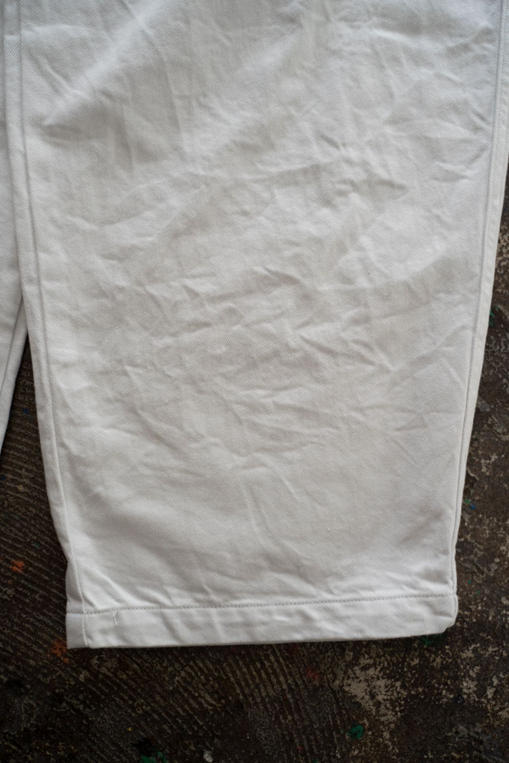 【26SS】11.5ozデニムディープタックパンツ(ASH WHITE)