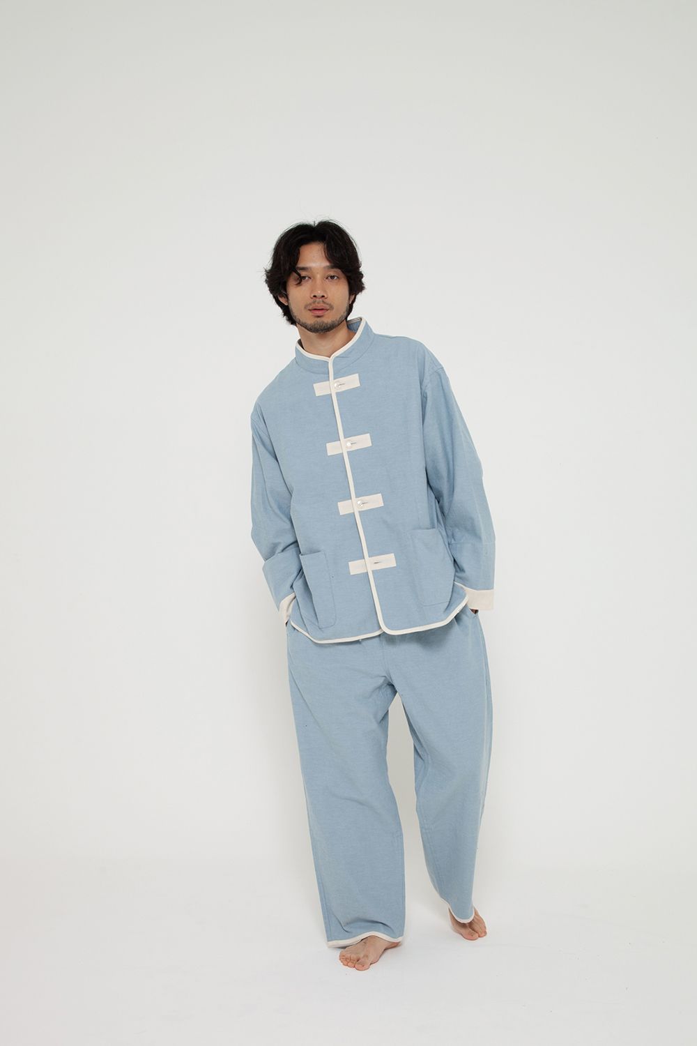【定番人気】"kung-fu"pajama【セットアップ】(LIGHT BLUE)
