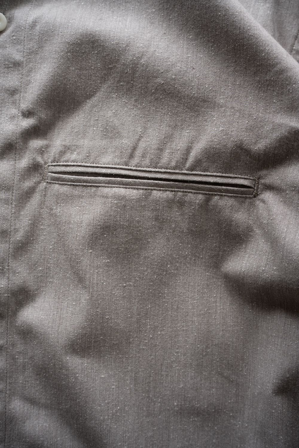 【26AW】コットン×シルクバンドカラーシャツ(GREY)
