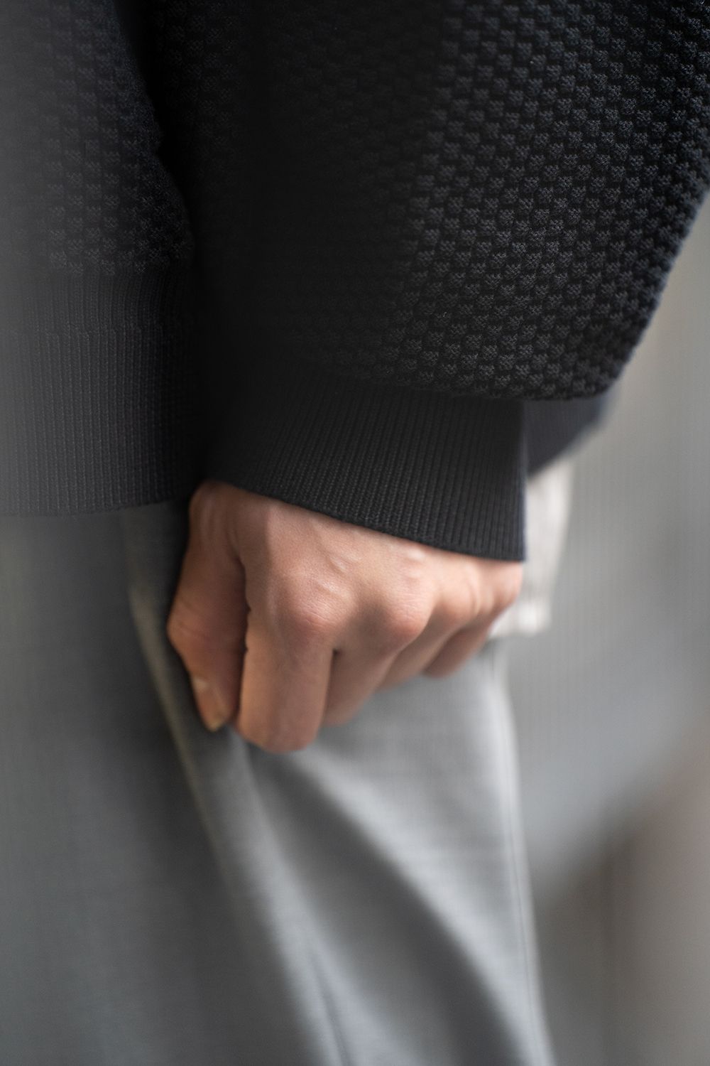 【ラスト1点】【24SS】Nanohana Collar Cardigan(BLACK)