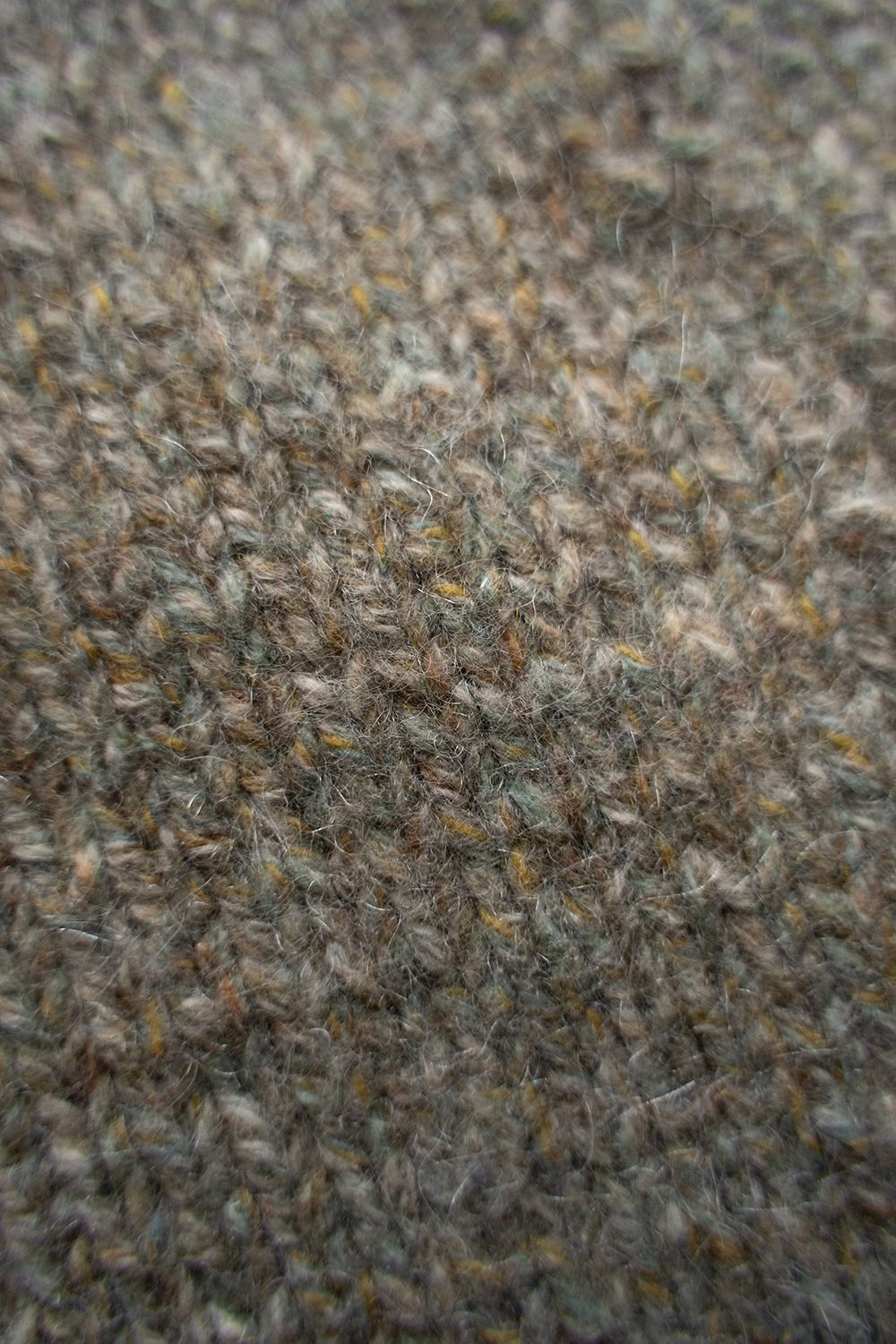 yak/lambs multi ply HAND KNITTING yoke top turtle neck sweater(FOG)