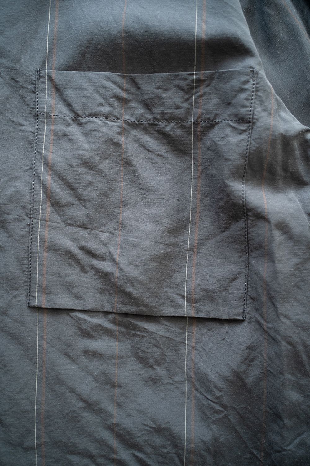 【ラスト1点】【22SS】ラミー×キュプラシャツジャケット(GRAY STRIPE)