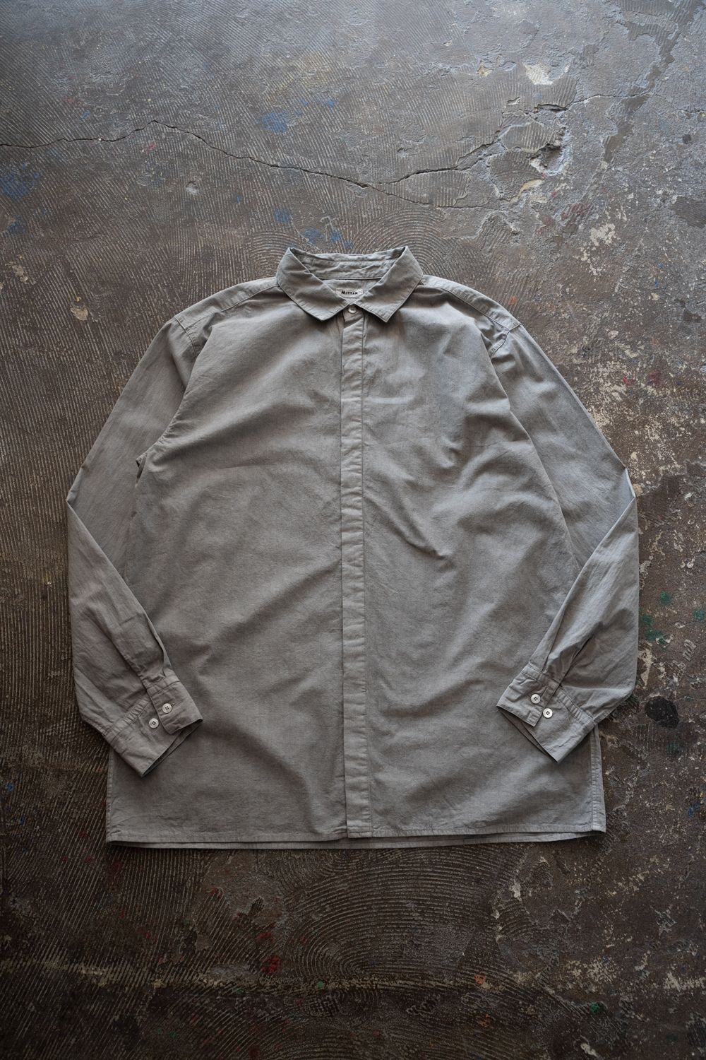 強撚OCブロードシャツ(松煙)
