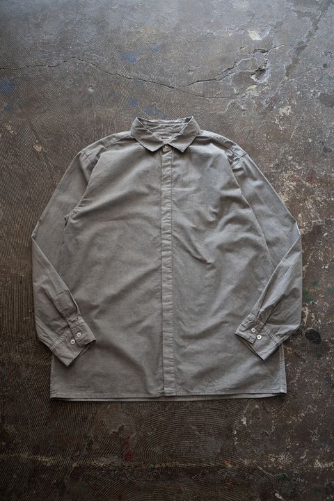 強撚OCブロードシャツ(松煙)