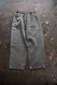 亜麻苧麻ワイドパンツ(薄炭)