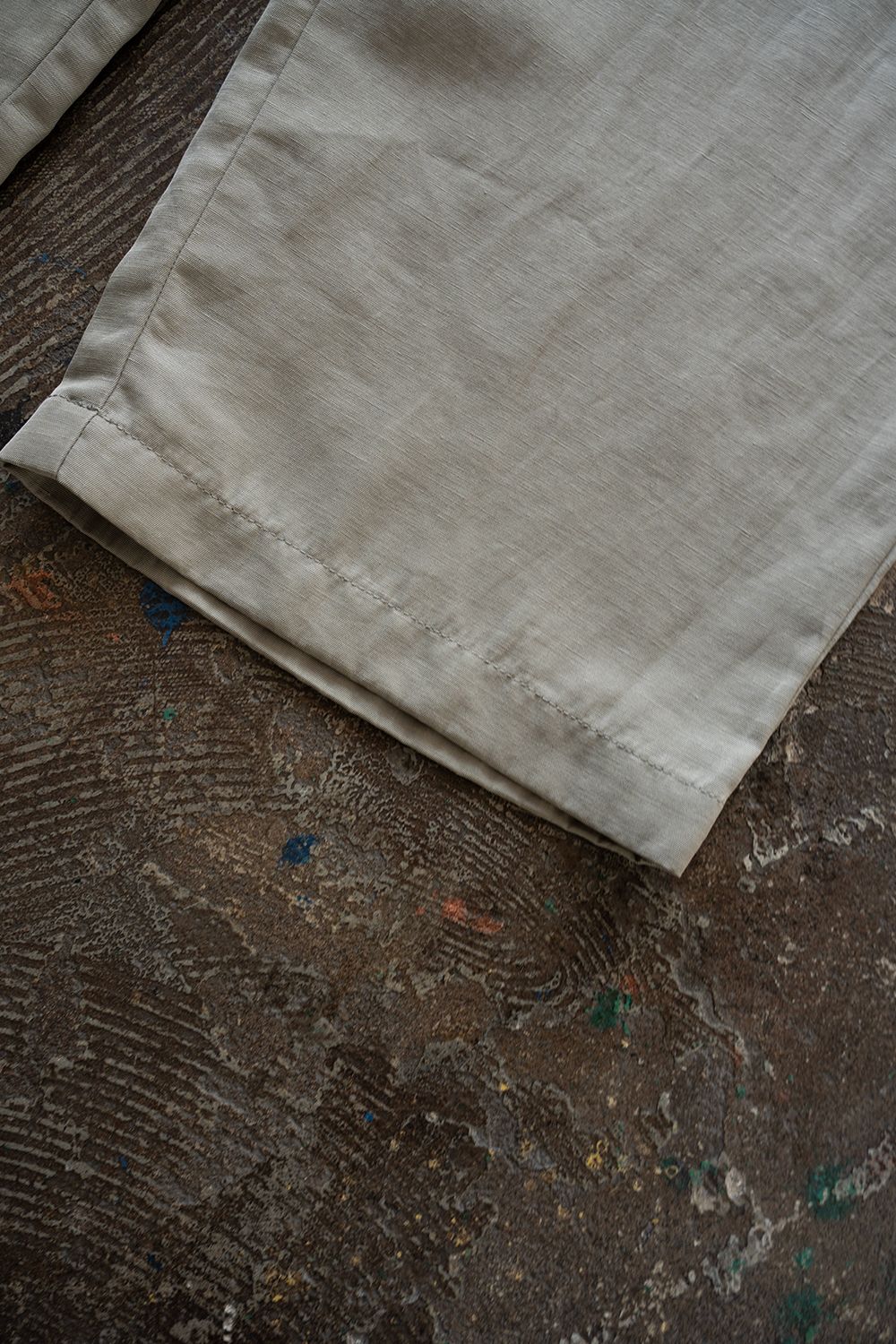 【26SS】ピグメントプリントタックイージーパンツ(SAGE)