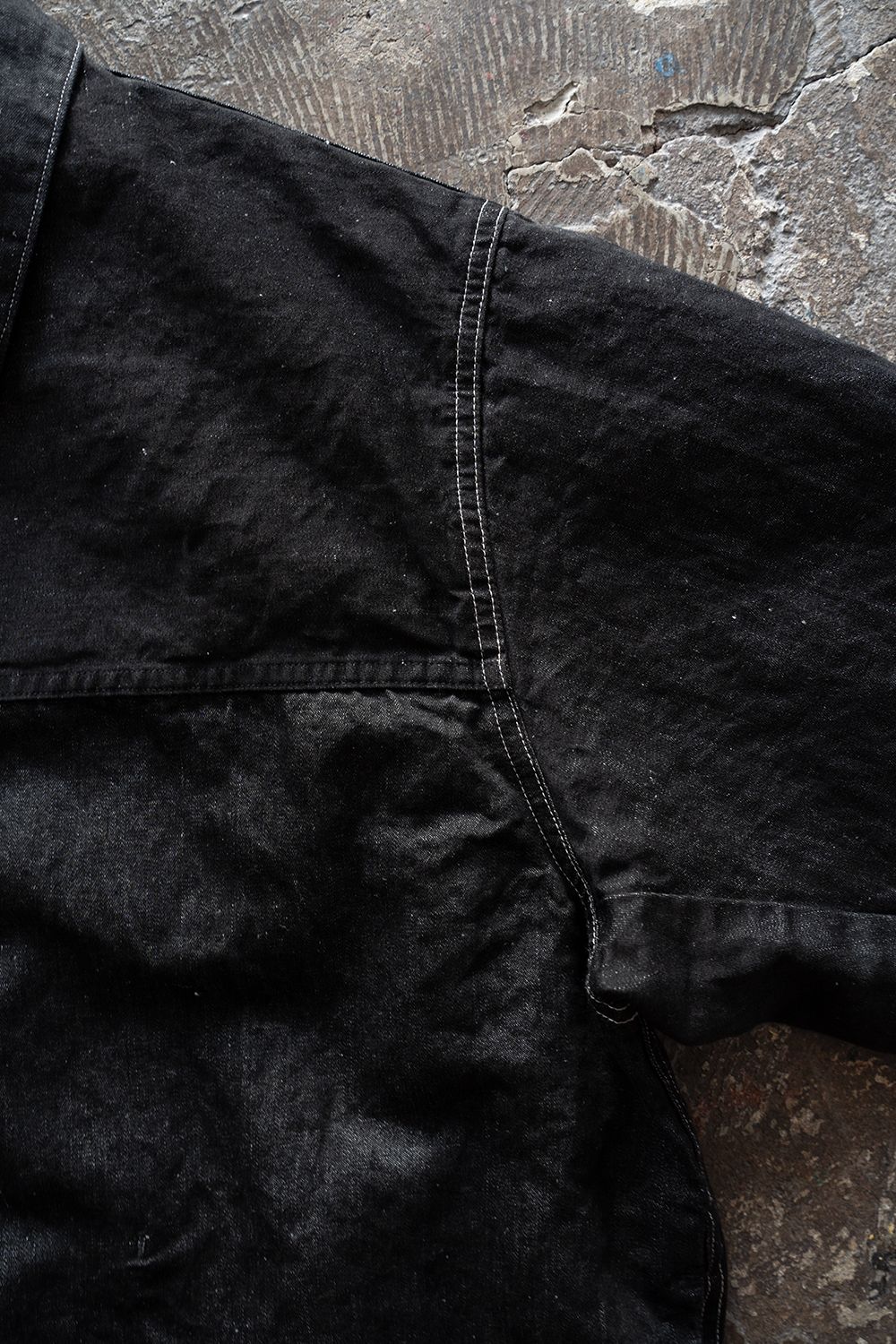 【26SS】8.5oz大麻混デニムブルゾン(BLACK)