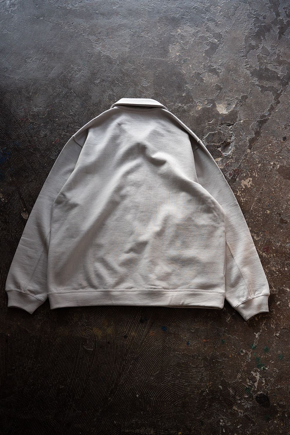 【ラスト1点】【25AW】ハーフジッププルオーバースウェット(PINK BEIGE)