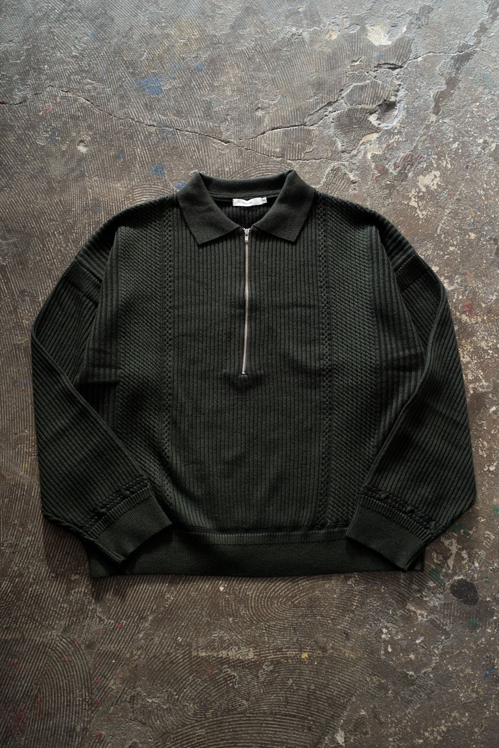 【26AW】Teriha Zip Polo(DARK OLIVE)
