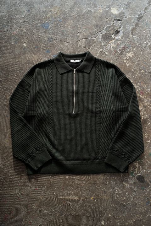 【26AW】Teriha Zip Polo(DARK OLIVE)