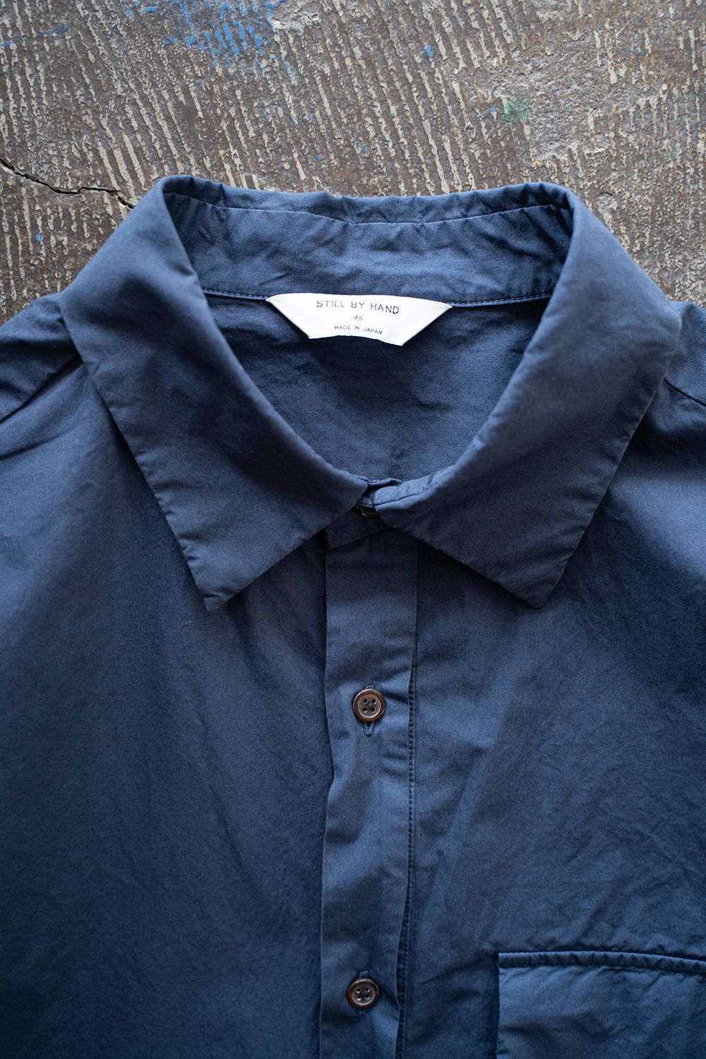 【ラスト1点】【25SS】ガーメントダイオーバーシャツ(INK BLUE)