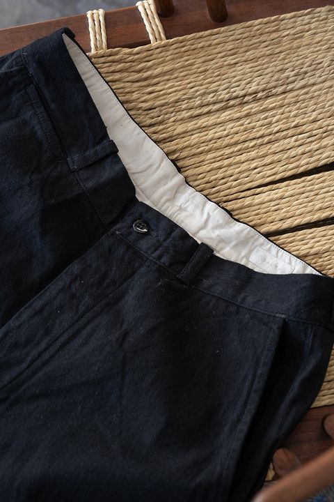 【ラスト1点】【25AW】Black Twill Trousers(BLACK)