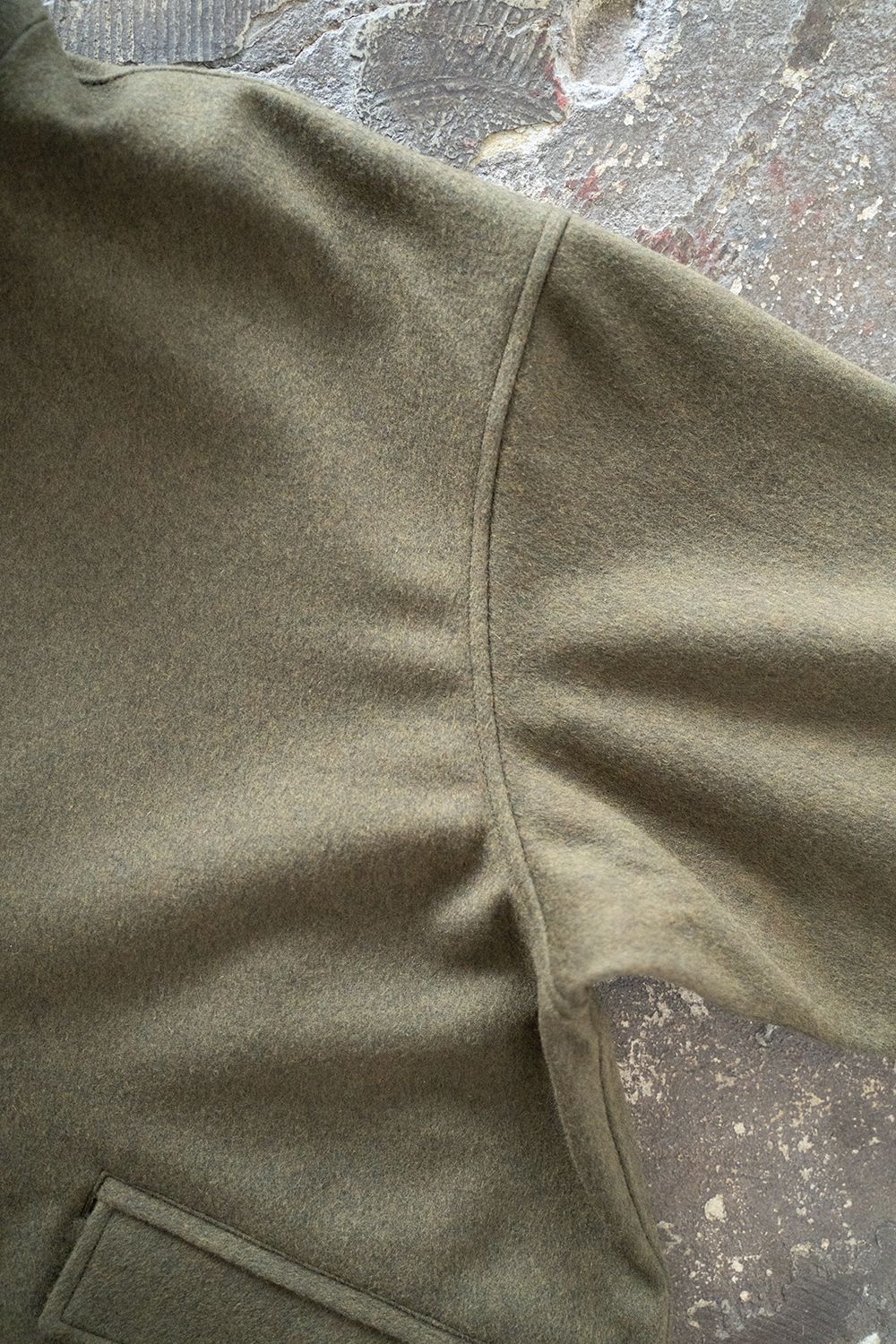 【ラスト1点】【22AW】ラムウールローデンクロスコート(OLIVE)