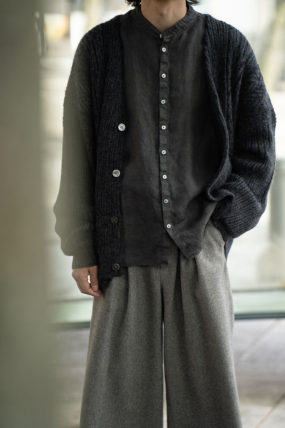 【25AW】Sekkei Mohair Cardigan(BLACK)