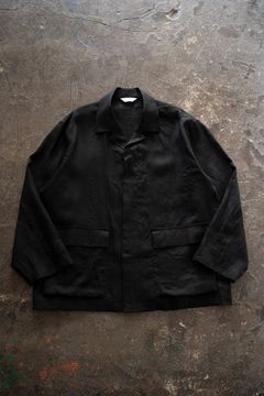 【ラスト1点】【26SS】リネンミニマルカバーオールジャケット(BLACK)