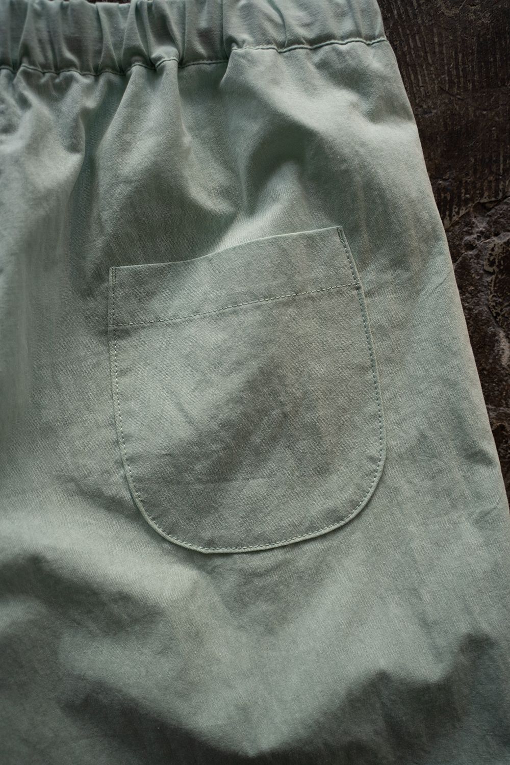 【ラスト1点】【23SS】T/C Chambray Shorts/ポリエステルコットンシャンブレーショートパンツ(GREEN)