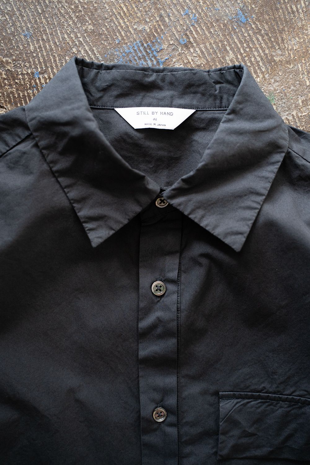 【ラスト1点】【25SS】ガーメントダイオーバーシャツ(BLACK NAVY)