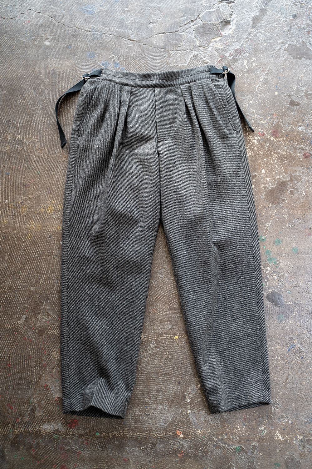 【ラスト1点】【21AW】Hakama Tweed Pants/ハカマツイードパンツ(CHARCOAL) - 1