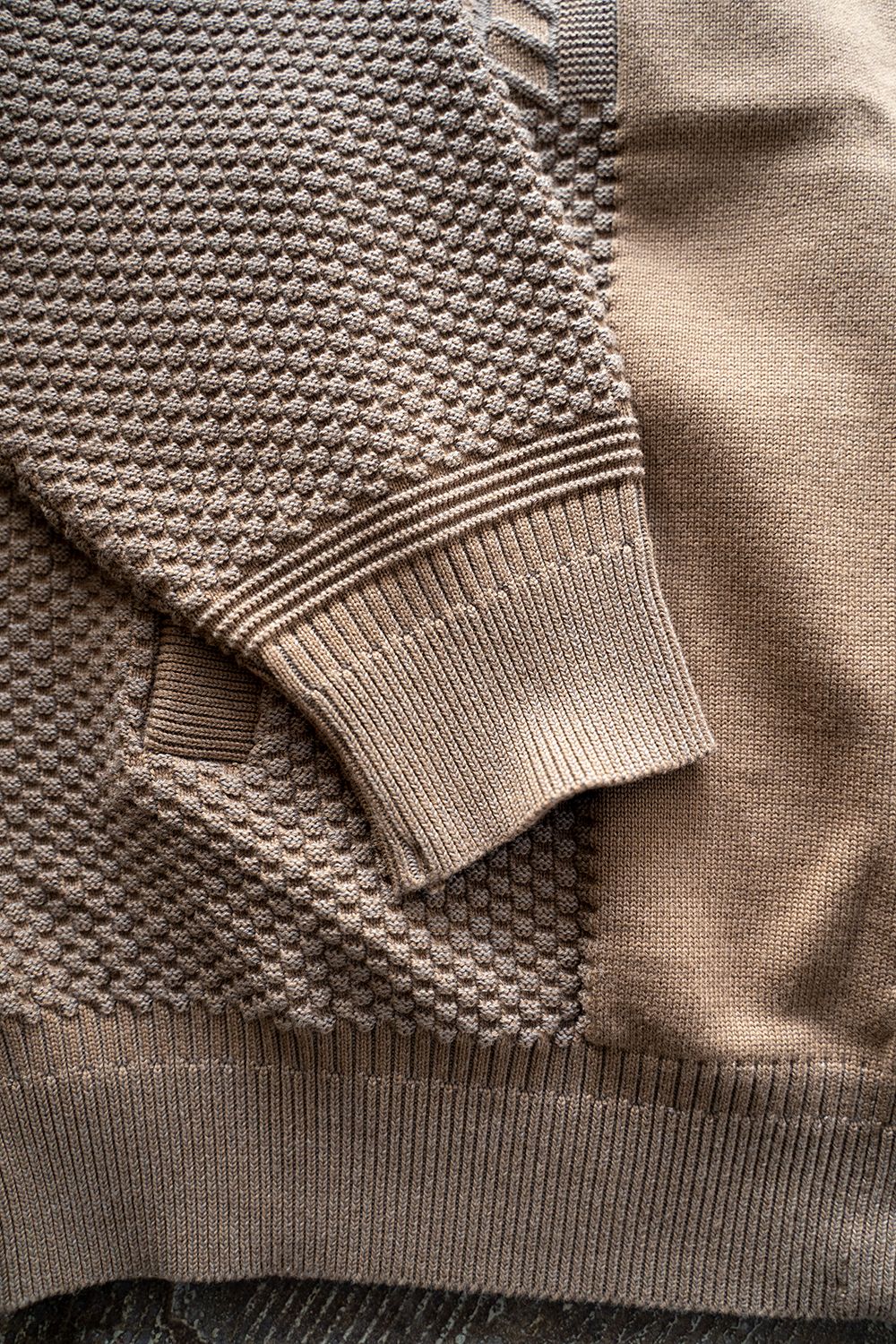 YASHIKI - 【ラスト1点】【22SS】Natsumi Knit Blouson(MOCHA) | Salty