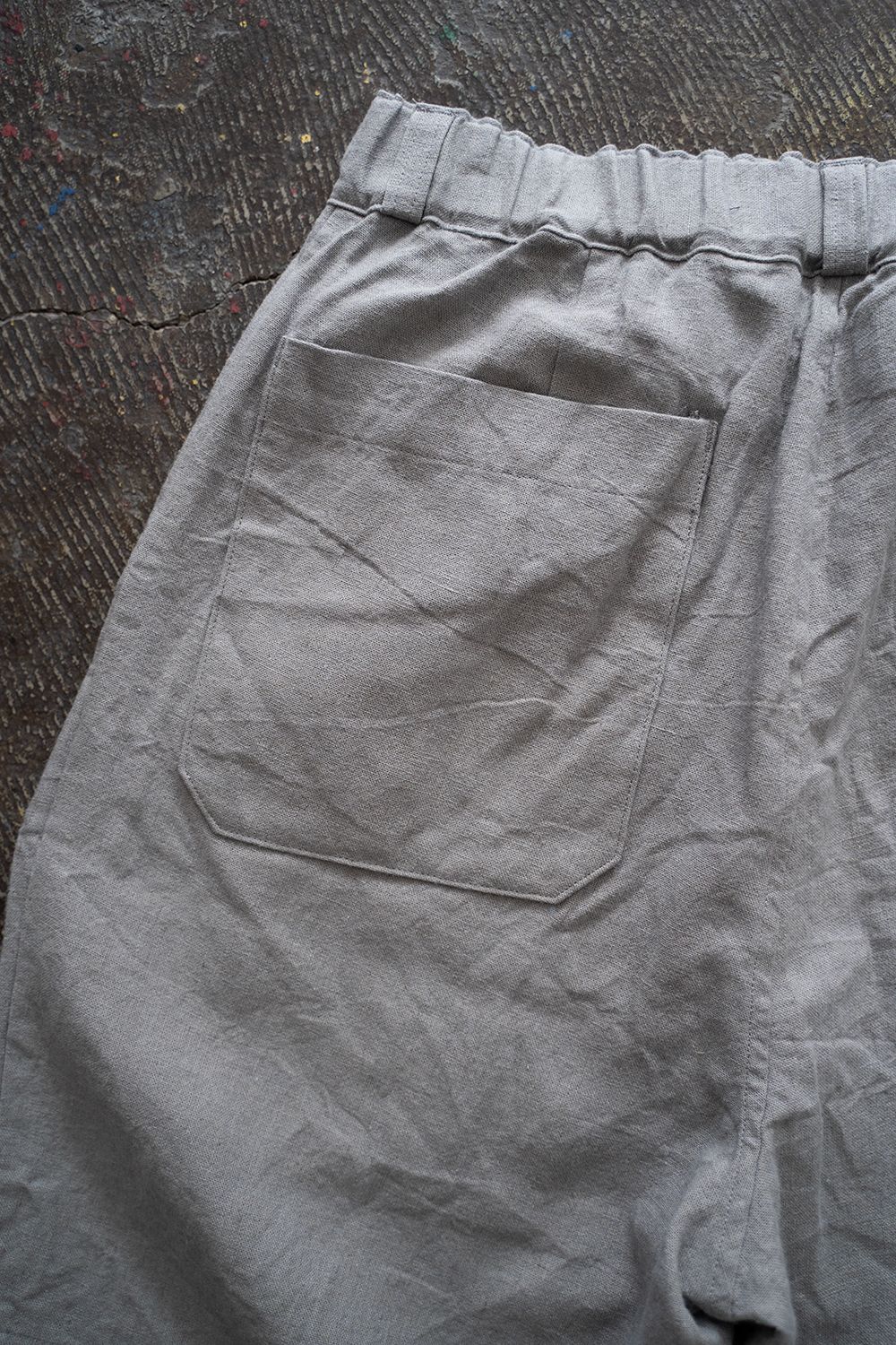 【ラスト1点】【24SS】リネン×ラミーハーフパンツ(GRAY)