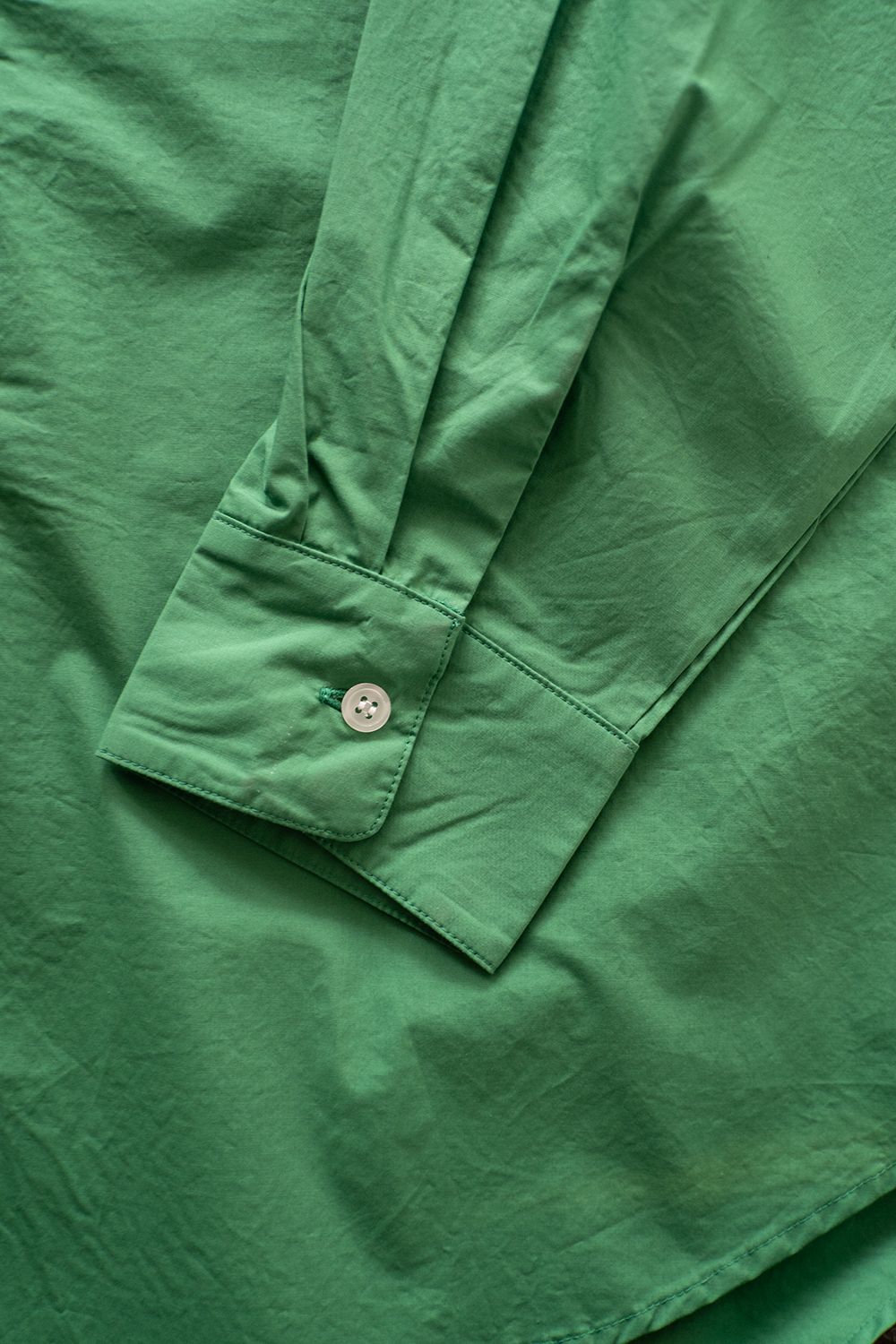 【ラスト1点】【23SS】Over Sized Band Collar Shirts(KELLY GREEN)