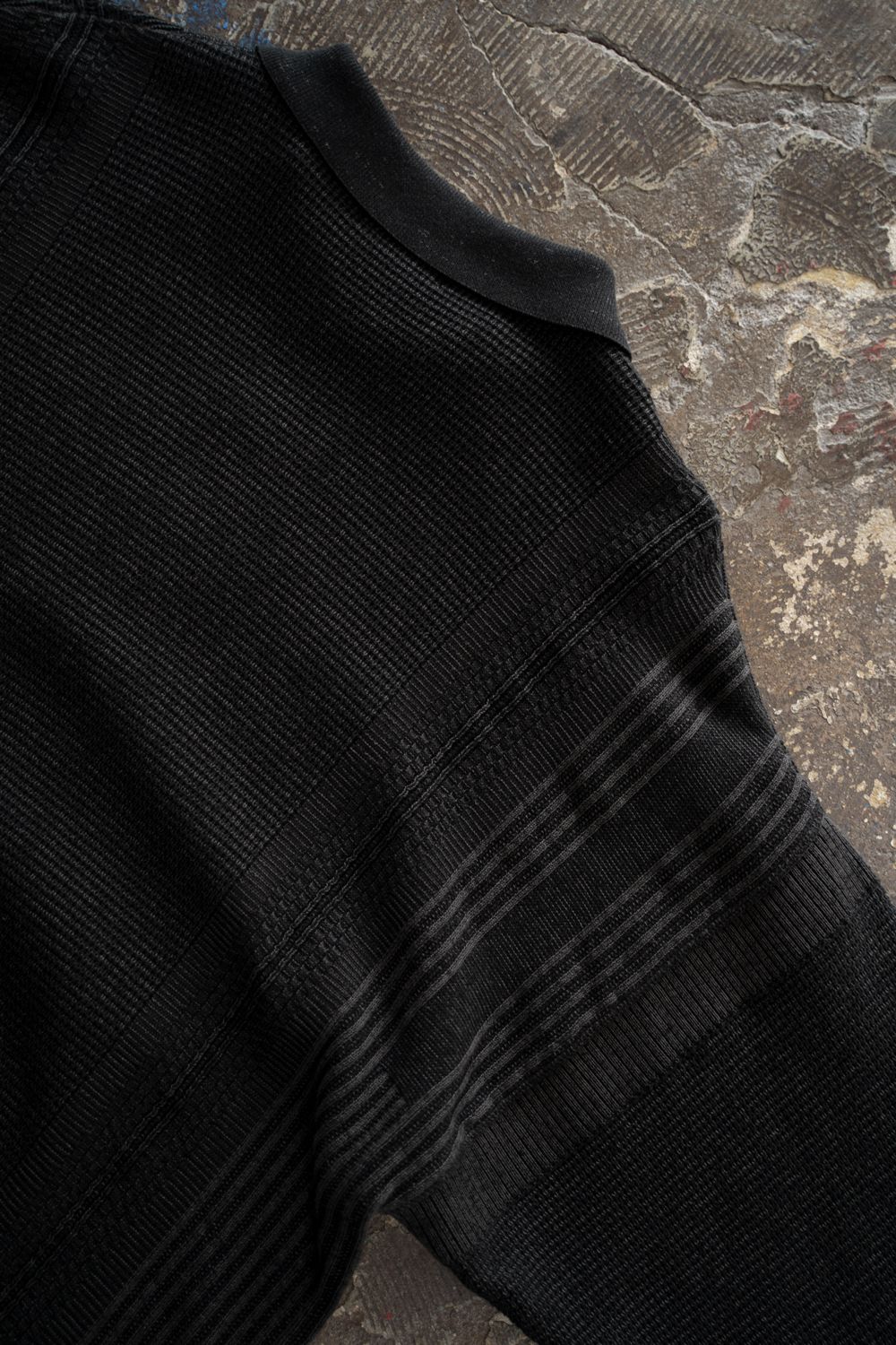 【26AW】Akisame Knit Polo(BLACK)