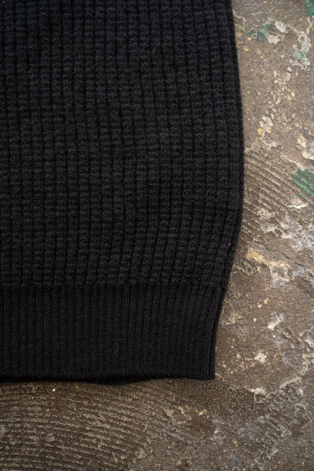 【ラスト1点】【25AW】ウール×シルクハイネックニット(BLACK)