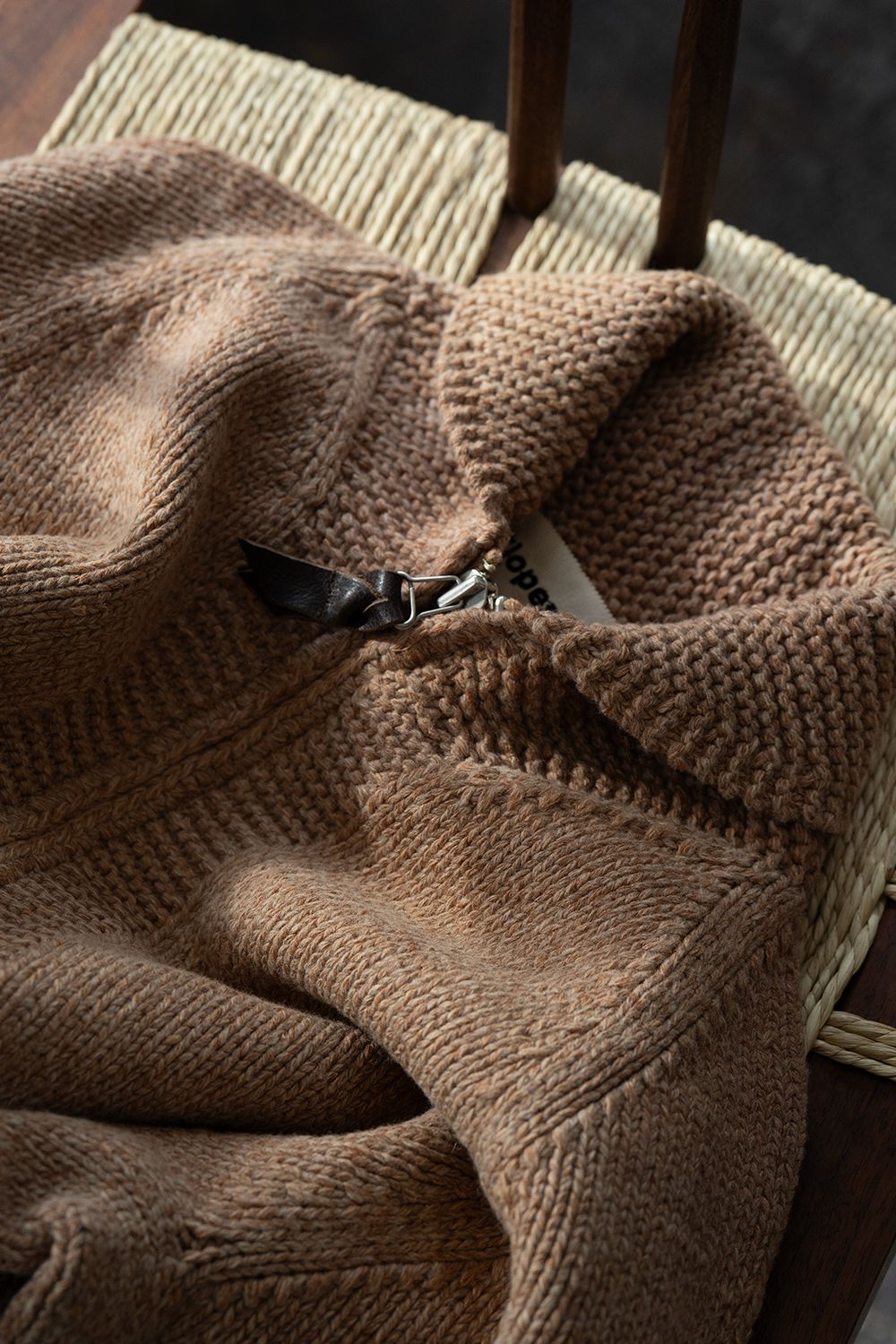 【Sサイズ】Cotton/Papar/Wool HAND KNITTING cowichan sweater(KAKISHIBU)