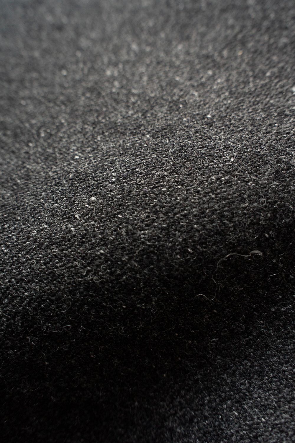 【26AW】ウール×シルクステンカラーハーフコート(GREY)
