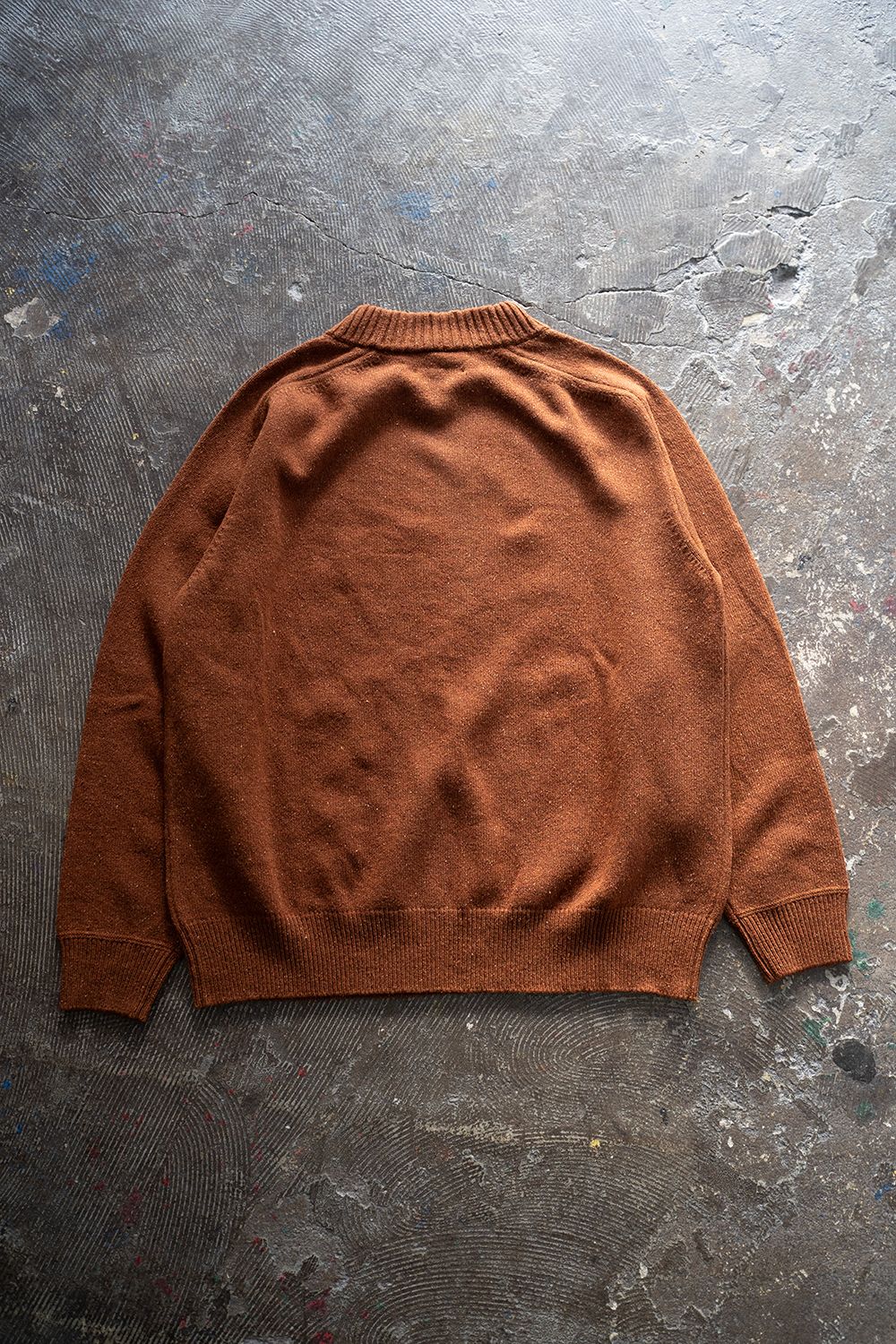 【ラスト1点】【23AW】シルク混タスマニアウールモックネックニット(BRICK)