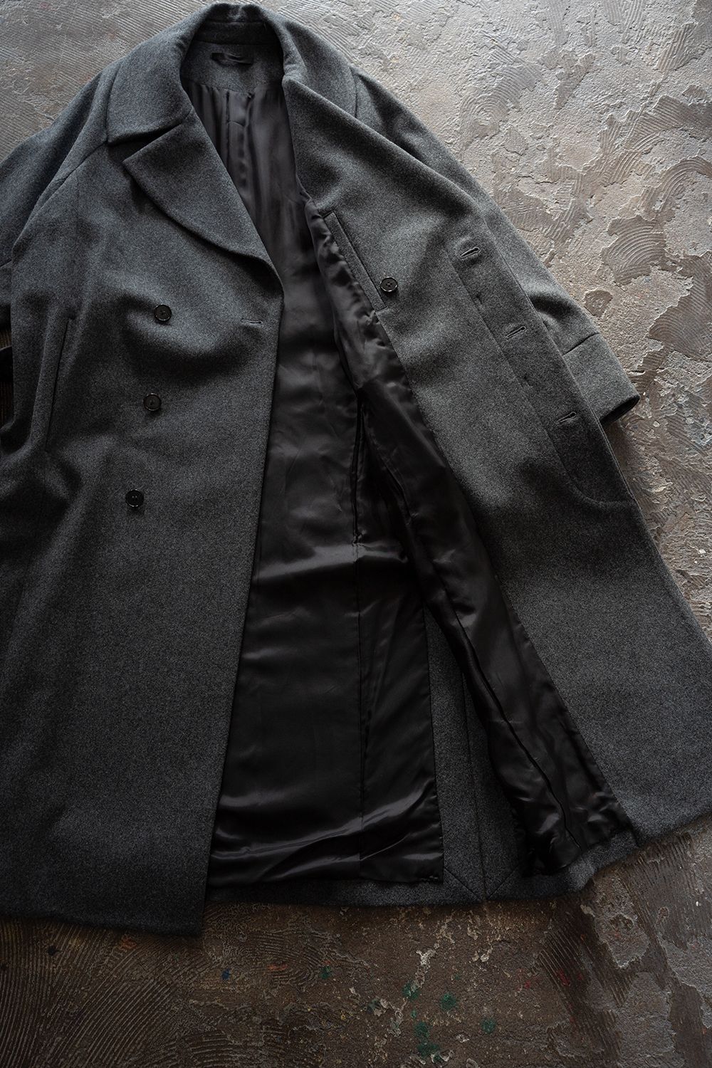 【26AW】Belted Over Coat/ベルテッドオーバーコート(GRAY)
