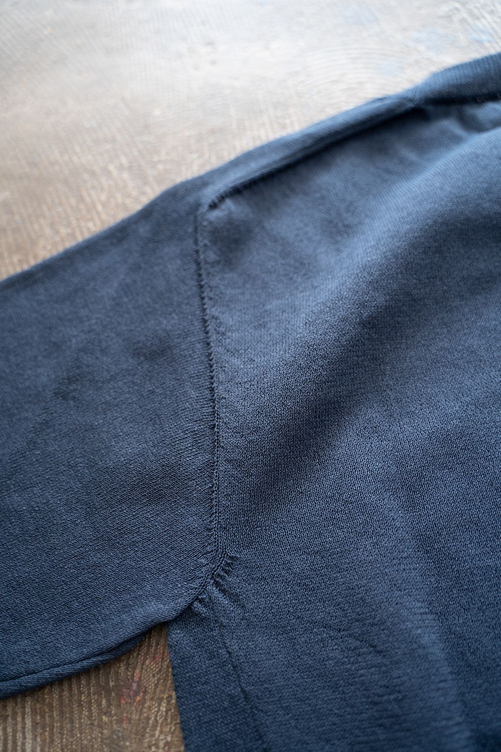 【ラスト1点】和紙混サドルショルダーニット(NAVY)