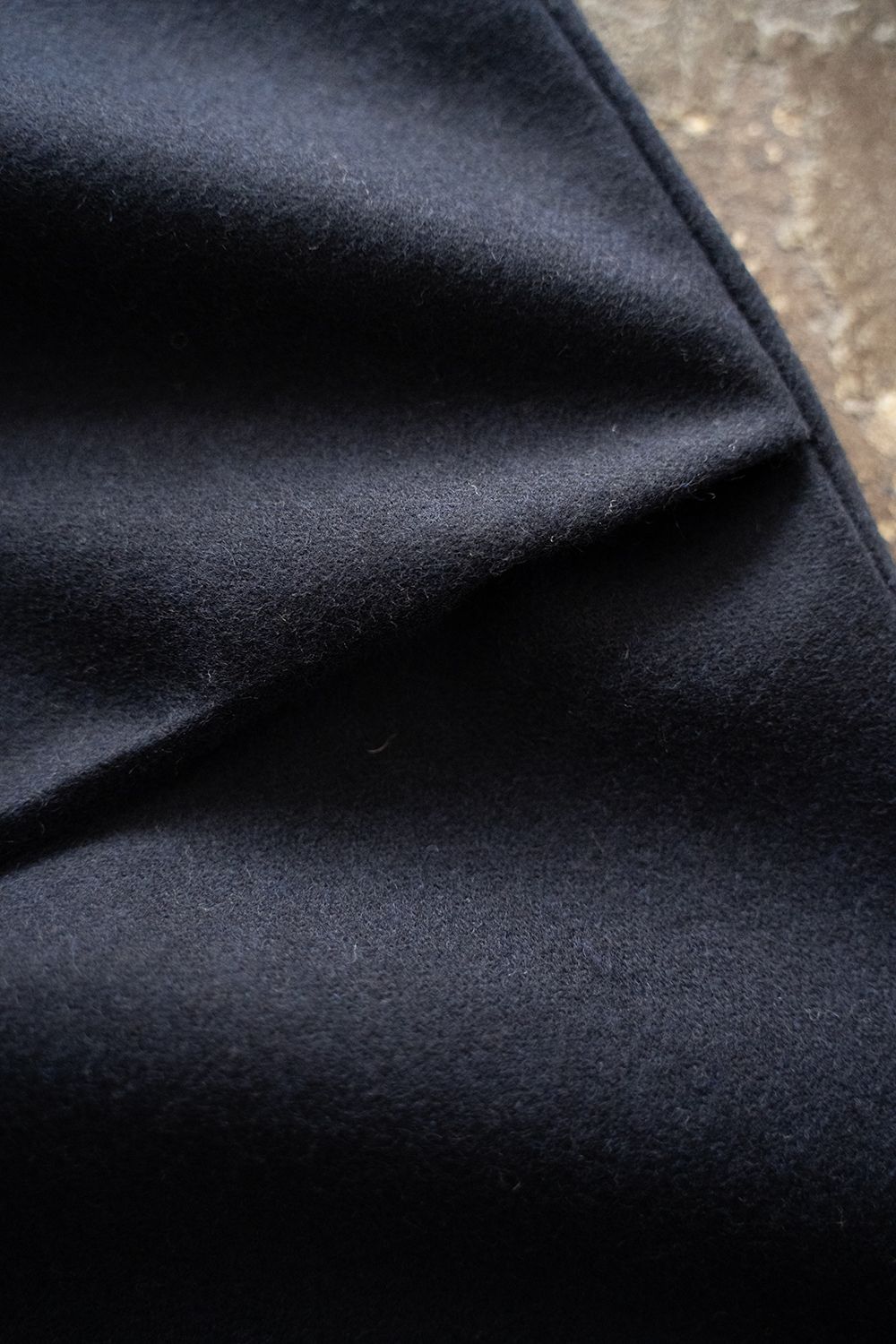 【ラスト1点】【24AW】ウールフラノニータックパンツ(NAVY)