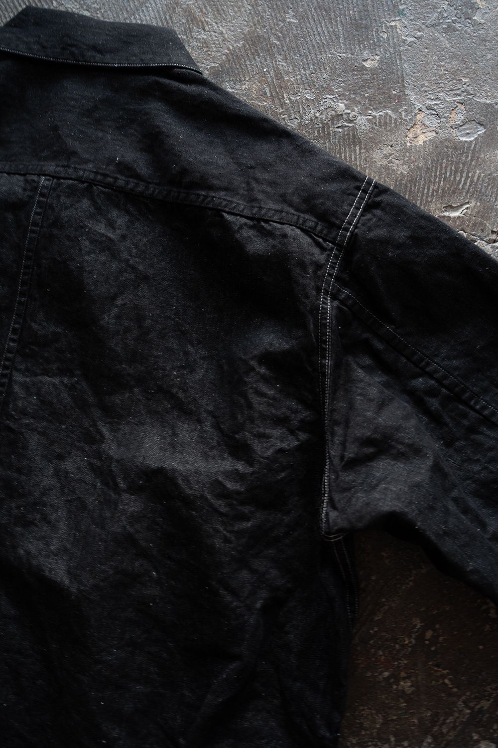 【26SS】8.5oz大麻混デニムブルゾン(BLACK)