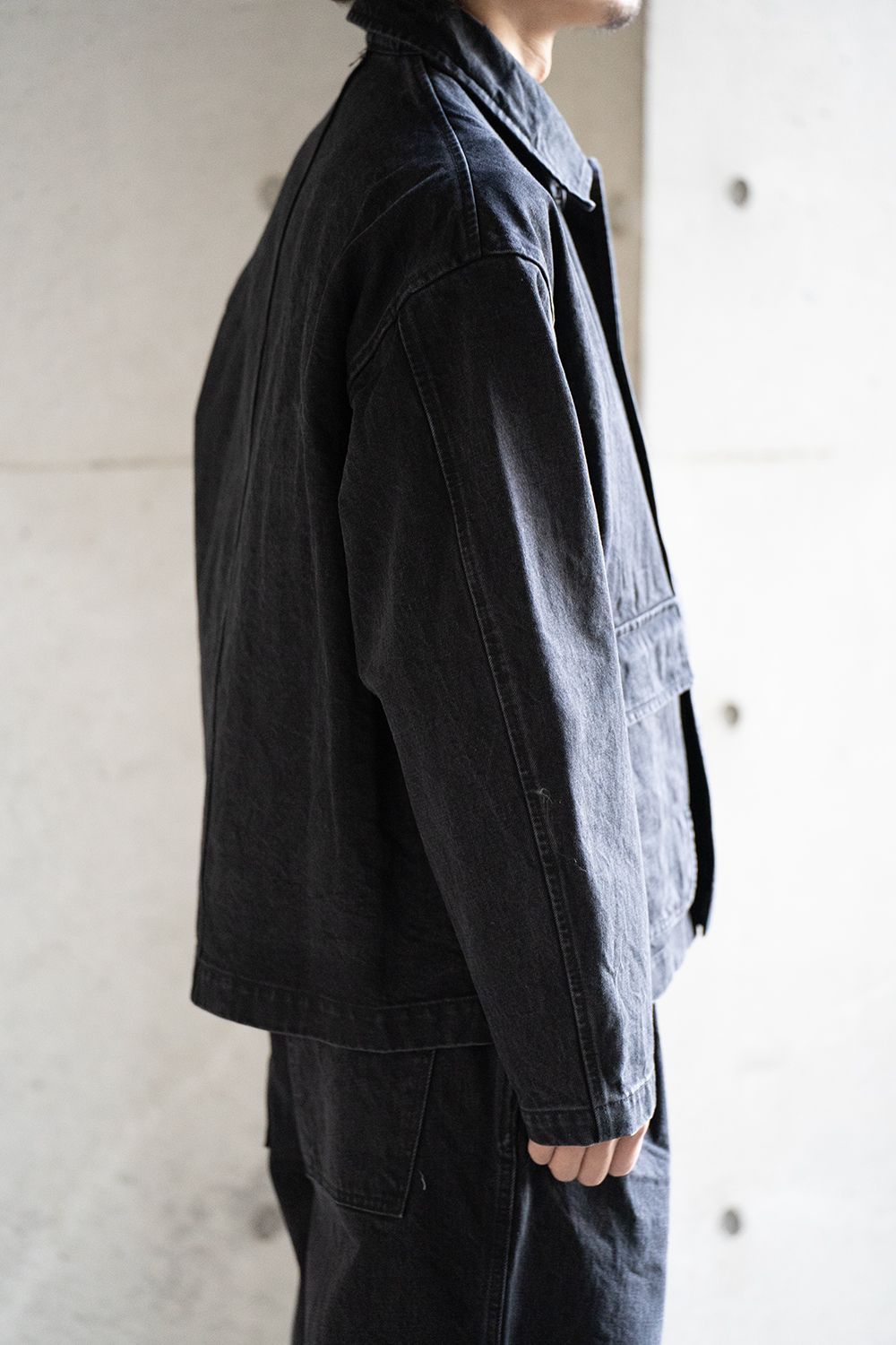 kontor - 【ラスト1点】【22AW】Denim Coverall Jacket(BLACK) | Salty