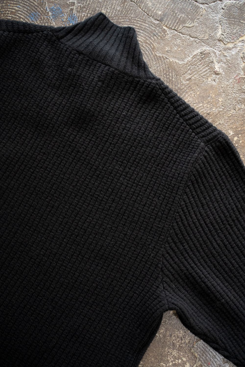 【ラスト1点】【25AW】ウール×シルクハイネックニット(BLACK)