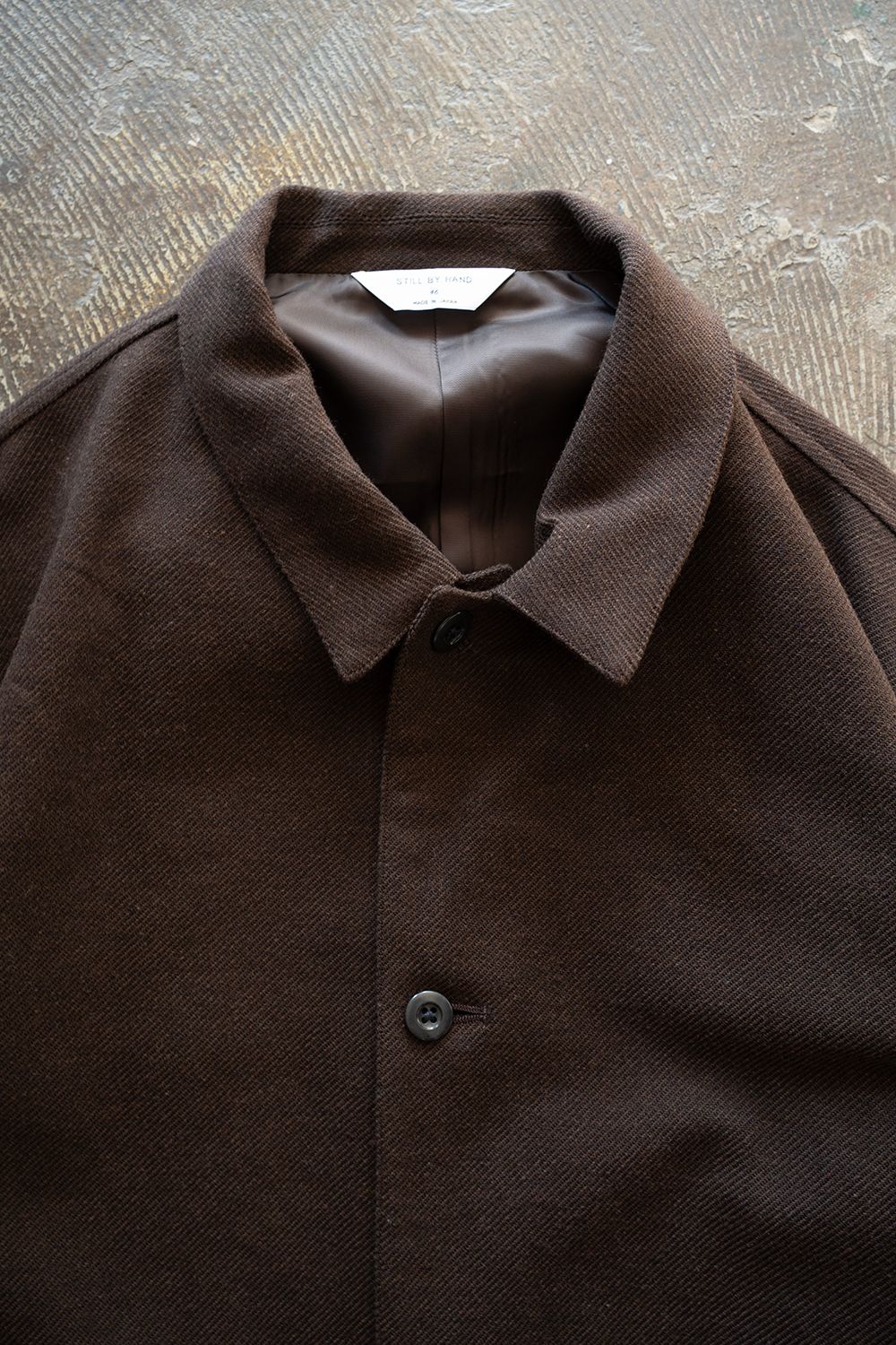 【26AW】コットン×ウールカルゼカバーオール(DARK BROWN)
