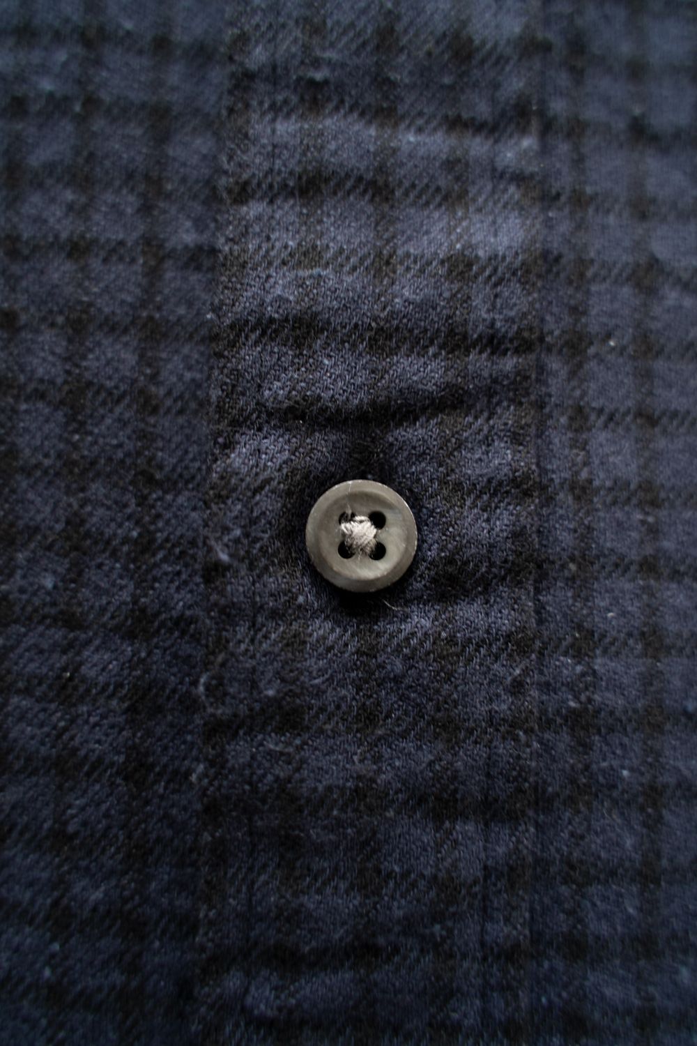 【ラスト1点】【25AW】Cotton Wool Silk Flannel Check Shirts(PURPLE×BLACK)
