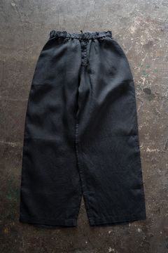 【ラスト1点】大麻ワイドパンツ(墨黒)