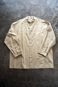 kontor - 【ラスト1点】【21AW】Square AH Band Collar Shirt(BEIGE 