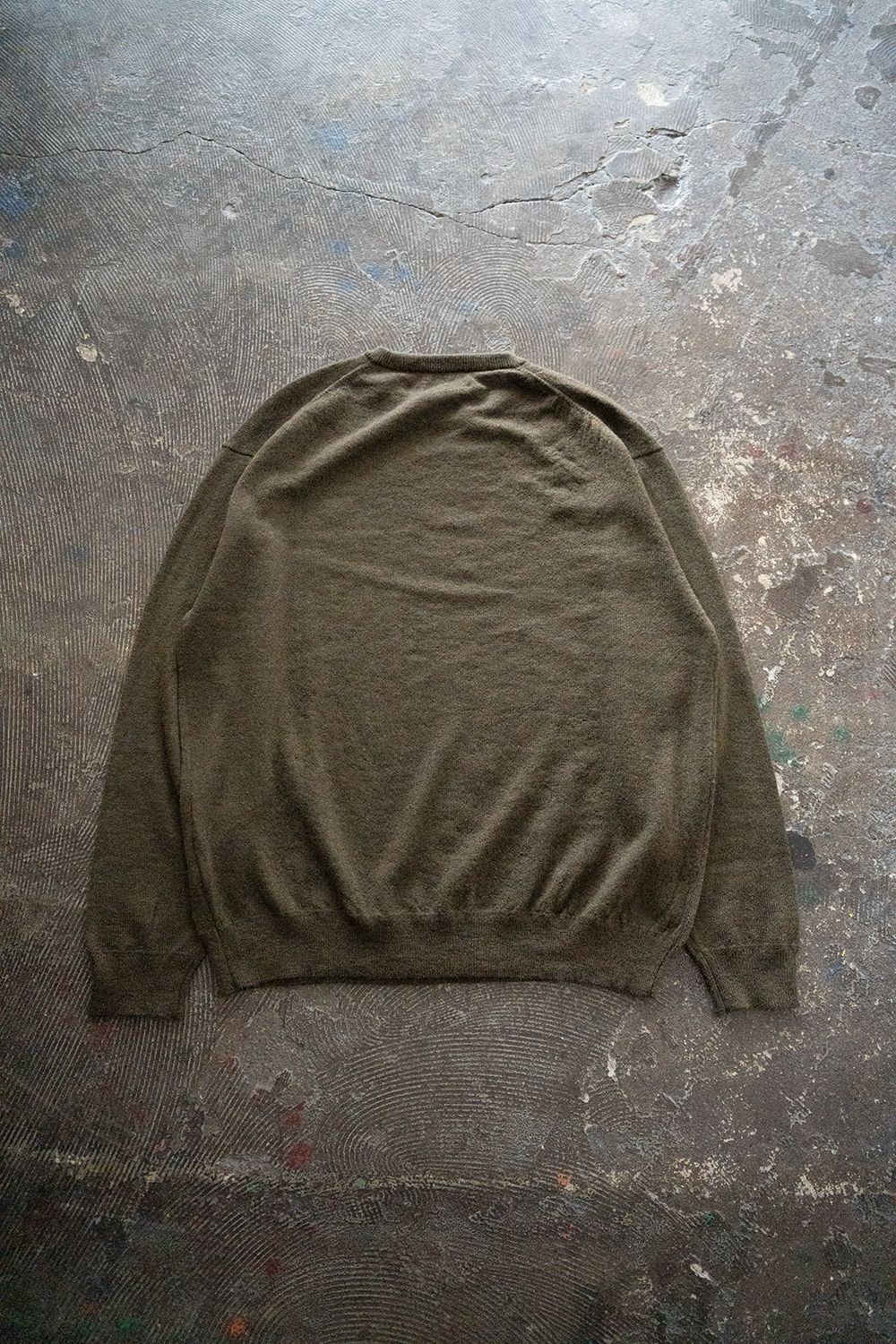 【25AW】エクストラキッドモヘア12Gニット(OLIVE)