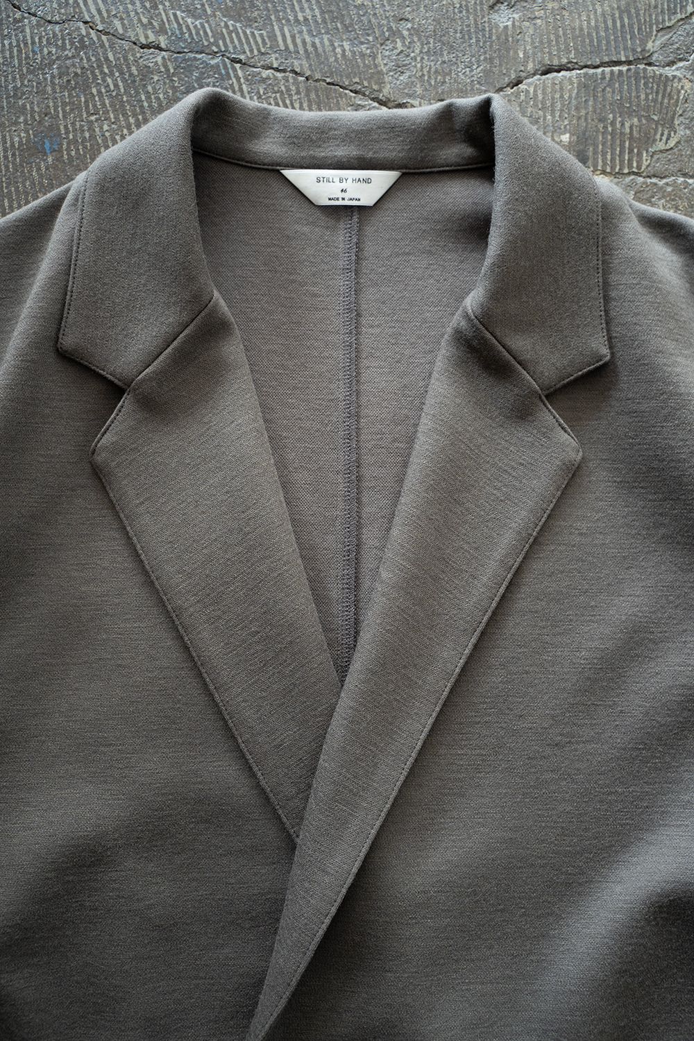 【25AW】ウールジャージーダブルジャケット(GREIGE)