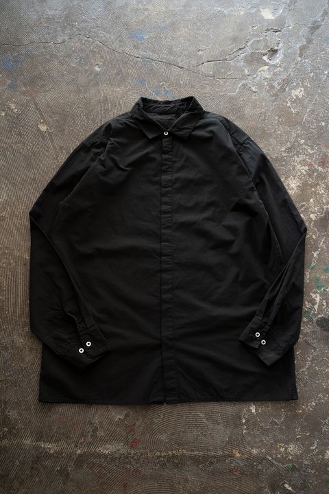 強撚OCブロードシャツ(黒)