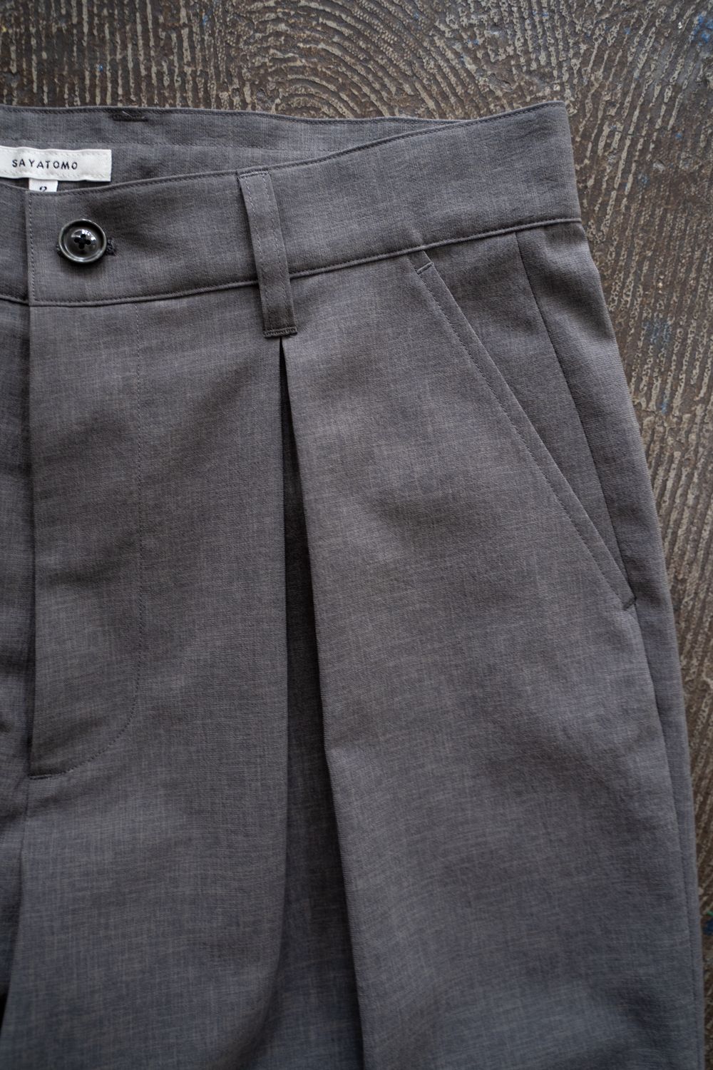 【26SS】2-Tack Wide Slacks/2タックワイドスラックス(GRAY)