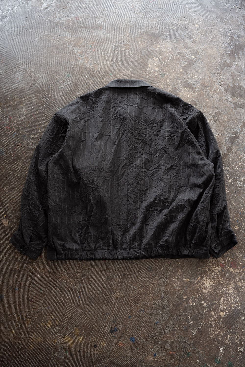 【26AW】先染めポリエステルジップブルゾン(CHARCOAL)