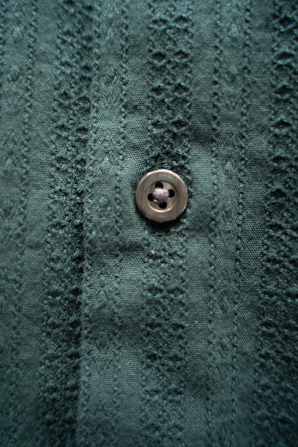 【ラスト1点】【23SS】Garmentdye Leno Cloth L/S Shirt/ガーメントダイレノクロスロングスリーブシャツ(GREEN)
